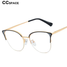 Load image into Gallery viewer, 48267 Retro Cat Eye Anti Blue Metal Glasses Frames Women Optical Computer Glasses
