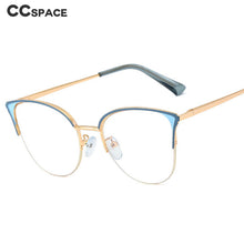 Load image into Gallery viewer, 48267 Retro Cat Eye Anti Blue Metal Glasses Frames Women Optical Computer Glasses