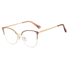 Load image into Gallery viewer, 48267 Retro Cat Eye Anti Blue Metal Glasses Frames Women Optical Computer Glasses