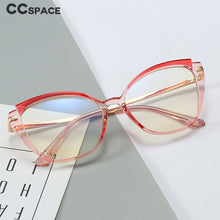 Load image into Gallery viewer, 48268 Plastic Titanium Anti Blue Glasses Frames Cat Eye Women Optical Computer Glasses