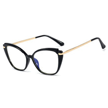Load image into Gallery viewer, 48268 Plastic Titanium Anti Blue Glasses Frames Cat Eye Women Optical Computer Glasses
