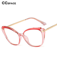 Load image into Gallery viewer, 48268 Plastic Titanium Anti Blue Glasses Frames Cat Eye Women Optical Computer Glasses