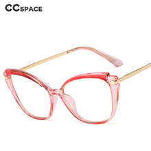 Load image into Gallery viewer, 48268 Plastic Titanium Anti Blue Glasses Frames Cat Eye Women Optical Computer Glasses
