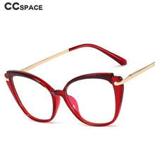 Load image into Gallery viewer, Plastic Titanium Anti Blue Glasses Frames Cat Eye Women Optical Fashion Computer Glasses