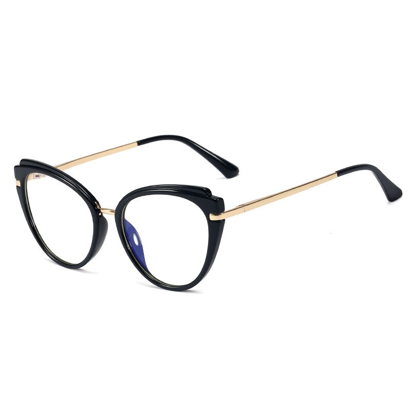 48270 Retro Cat Eye Anti Blue Glasses Frames TR90 Men Women Optical Computer Glasses