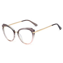Load image into Gallery viewer, 48270 Retro Cat Eye Anti Blue Glasses Frames TR90 Men Women Optical Computer Glasses