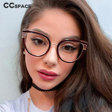 48271 Cat Eye Women Anti Blue Glasses Frames TR90 Optical Computer Glasses