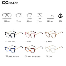 Load image into Gallery viewer, 48271 Cat Eye Women Anti Blue Glasses Frames TR90 Optical Computer Glasses