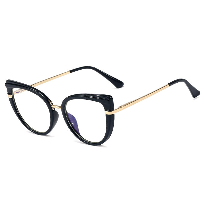 48271 Cat Eye Women Anti Blue Glasses Frames TR90 Optical Computer Glasses