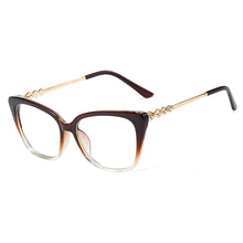 Load image into Gallery viewer, 48280 Plastic Titanium Cat Eye Anti Blue Light Optical Glasses Frames Women Diamond TR90 Computer Eyeglasses