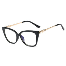 Load image into Gallery viewer, 48280 Plastic Titanium Cat Eye Anti Blue Light Optical Glasses Frames Women Diamond TR90 Computer Eyeglasses