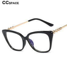 Load image into Gallery viewer, 48280 Plastic Titanium Cat Eye Anti Blue Light Optical Glasses Frames Women Diamond TR90 Computer Eyeglasses