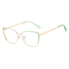 Load image into Gallery viewer, 48286 Cat Eye Anti Blue Light Optical Glasses Frames Metal Women Men TR90 Computer Eyeglasses