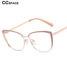 Load image into Gallery viewer, 48286 Cat Eye Anti Blue Light Optical Glasses Frames Metal Women Men TR90 Computer Eyeglasses