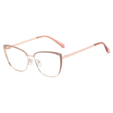 Load image into Gallery viewer, 48286 Cat Eye Anti Blue Light Optical Glasses Frames Metal Women Men TR90 Computer Eyeglasses
