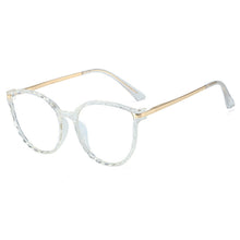 Load image into Gallery viewer, 48287 Plastic Titanium Oversized Cat Eye Anti Blue Light Glasses Frames Women TR90 Computer Eyeglasses