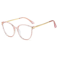 Load image into Gallery viewer, 48287 Plastic Titanium Oversized Cat Eye Anti Blue Light Glasses Frames Women TR90 Computer Eyeglasses