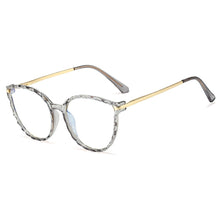 Load image into Gallery viewer, 48287 Plastic Titanium Oversized Cat Eye Anti Blue Light Glasses Frames Women TR90 Computer Eyeglasses
