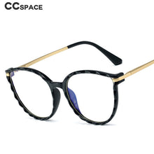 Load image into Gallery viewer, 48287 Plastic Titanium Oversized Cat Eye Anti Blue Light Glasses Frames Women TR90 Computer Eyeglasses