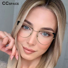 Load image into Gallery viewer, 48297 Cat Eye Metal Optical Glasses Frames Anti Blue Light Men Women Computer Eyeglasses