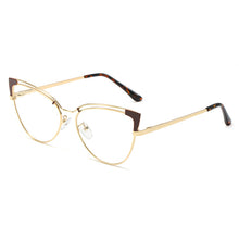 Load image into Gallery viewer, 48297 Cat Eye Metal Optical Glasses Frames Anti Blue Light Men Women Computer Eyeglasses