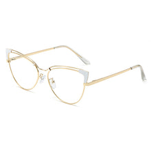 Load image into Gallery viewer, 48297 Cat Eye Metal Optical Glasses Frames Anti Blue Light Men Women Computer Eyeglasses