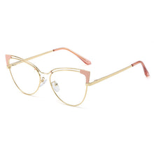 Load image into Gallery viewer, 48297 Cat Eye Metal Optical Glasses Frames Anti Blue Light Men Women Computer Eyeglasses