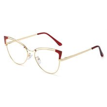 Load image into Gallery viewer, 48297 Cat Eye Metal Optical Glasses Frames Anti Blue Light Men Women Computer Eyeglasses