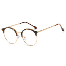 Load image into Gallery viewer, 48300 Anti Blue Light Round Glasses Frames Women TR90 Computer Eyeglasses
