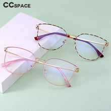 Load image into Gallery viewer, 48303 For Women Anti Blue Light Metal Glasses Frames Oversized Computer Eyeglasses