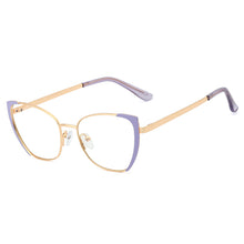 Load image into Gallery viewer, 48308 Cat Eye Anti Blue Light Metal Optical Glasses Frames Men Women Computer Eyeglasses
