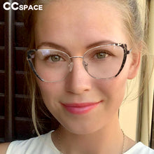 Load image into Gallery viewer, 48308 Cat Eye Anti Blue Light Metal Optical Glasses Frames Men Women Computer Eyeglasses