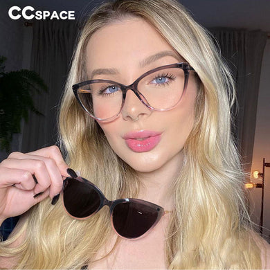 48312 Plastic Titanium Anti Blue Light Glasses Frames Polarized Flip-on Sunglasses Men Women TR90 Computer Eyeglasses