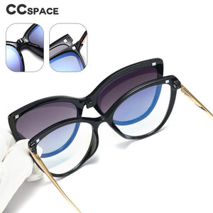 48312 Montature per occhiali in plastica titanio anti luce blu Occhiali da sole flip-on polarizzati Uomo Donna Occhiali da computer TR90 