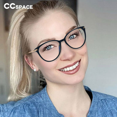 48316 TR90 Round Cat Eye Anti Blue Light Women Optical Glasses Frames Men Computer Eyeglasses