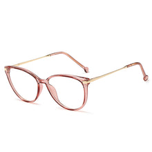 Load image into Gallery viewer, 48316 TR90 Round Cat Eye Anti Blue Light Women Optical Glasses Frames Men Computer Eyeglasses