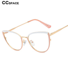 Load image into Gallery viewer, 48317 Cat Eye Anti Blue Light Lady Optical Glasses Frames Women Stitching Color Computer Eyeglasses
