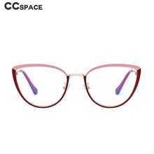 Load image into Gallery viewer, 48317 Cat Eye Anti Blue Light Lady Optical Glasses Frames Women Stitching Color Computer Eyeglasses