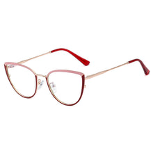 Load image into Gallery viewer, 48317 Cat Eye Anti Blue Light Lady Optical Glasses Frames Women Stitching Color Computer Eyeglasses