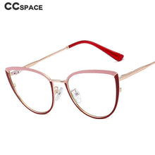 Load image into Gallery viewer, 48317 Cat Eye Anti Blue Light Lady Optical Glasses Frames Women Stitching Color Computer Eyeglasses