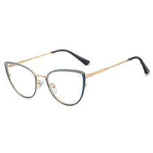Load image into Gallery viewer, 48317 Cat Eye Anti Blue Light Lady Optical Glasses Frames Women Stitching Color Computer Eyeglasses