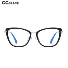 Load image into Gallery viewer, 48321 Plastic Titanium Anti Blue Light Optical Glasses Frames Cat Eye Women TR90 Computer Eyeglasses