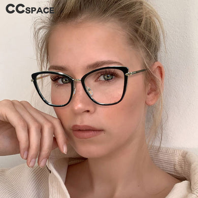 48321 Plastic Titanium Anti Blue Light Optical Glasses Frames Cat Eye Women TR90 Computer Eyeglasses