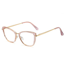 Load image into Gallery viewer, 48321 Plastic Titanium Anti Blue Light Optical Glasses Frames Cat Eye Women TR90 Computer Eyeglasses