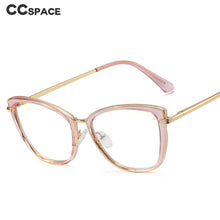 Load image into Gallery viewer, 48321 Plastic Titanium Anti Blue Light Optical Glasses Frames Cat Eye Women TR90 Computer Eyeglasses