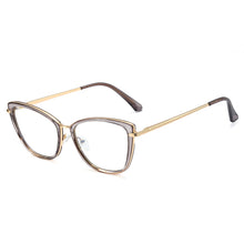 Load image into Gallery viewer, 48321 Plastic Titanium Anti Blue Light Optical Glasses Frames Cat Eye Women TR90 Computer Eyeglasses