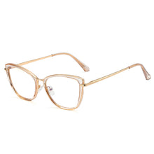 Load image into Gallery viewer, 48321 Plastic Titanium Anti Blue Light Optical Glasses Frames Cat Eye Women TR90 Computer Eyeglasses