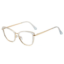 Load image into Gallery viewer, 48321 Plastic Titanium Anti Blue Light Optical Glasses Frames Cat Eye Women TR90 Computer Eyeglasses