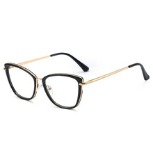 Load image into Gallery viewer, 48321 Plastic Titanium Anti Blue Light Optical Glasses Frames Cat Eye Women TR90 Computer Eyeglasses