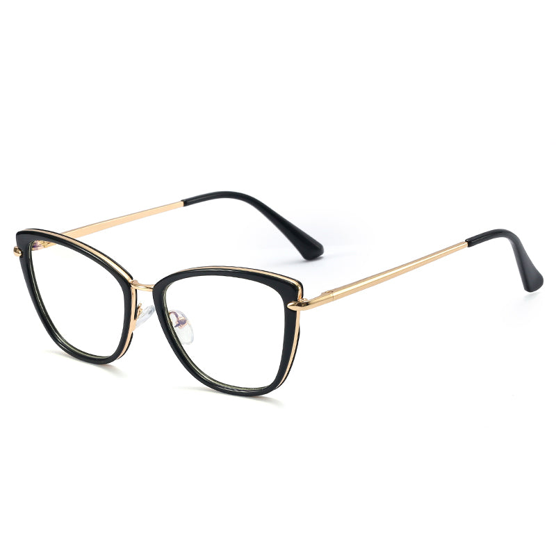 48321 Plastic Titanium Anti Blue Light Optical Glasses Frames Cat Eye Women TR90 Computer Eyeglasses